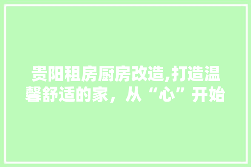 贵阳租房厨房改造,打造温馨舒适的家，从“心”开始