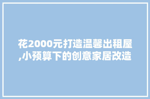 花2000元打造温馨出租屋,小预算下的创意家居改造 汽车维修