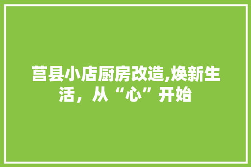 莒县小店厨房改造,焕新生活，从“心”开始