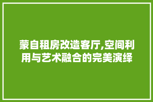 蒙自租房改造客厅,空间利用与艺术融合的完美演绎