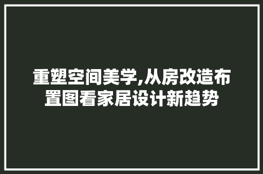 重塑空间美学,从房改造布置图看家居设计新趋势 汽车维修