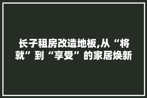长子租房改造地板,从“将就”到“享受”的家居焕新之旅