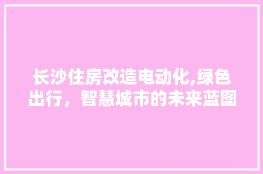 长沙住房改造电动化,绿色出行，智慧城市的未来蓝图