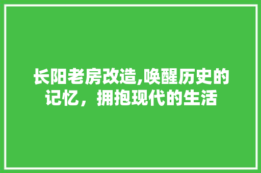 长阳老房改造,唤醒历史的记忆，拥抱现代的生活