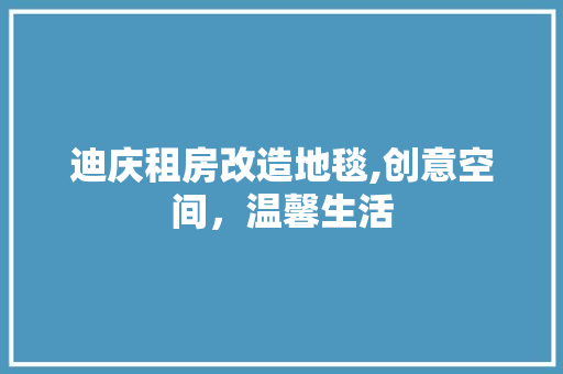 迪庆租房改造地毯,创意空间，温馨生活