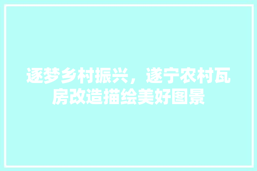 逐梦乡村振兴，遂宁农村瓦房改造描绘美好图景