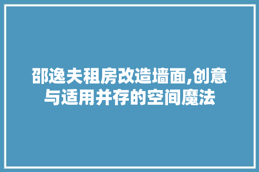 邵逸夫租房改造墙面,创意与适用并存的空间魔法 家电维修