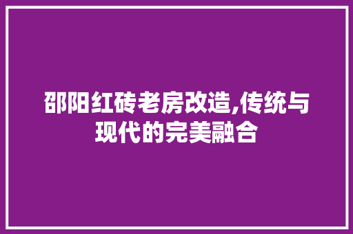 邵阳红砖老房改造,传统与现代的完美融合 厨房维修