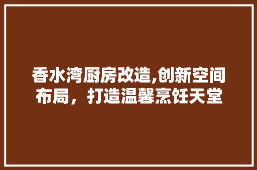香水湾厨房改造,创新空间布局，打造温馨烹饪天堂 墙体维修
