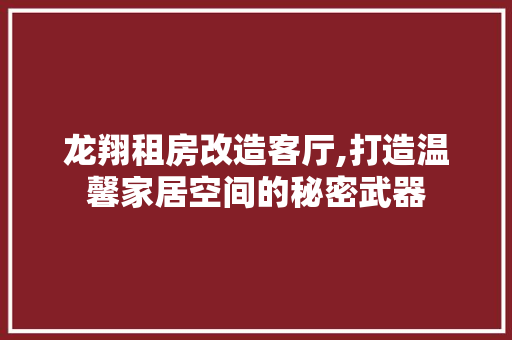 龙翔租房改造客厅,打造温馨家居空间的秘密武器 家电维修