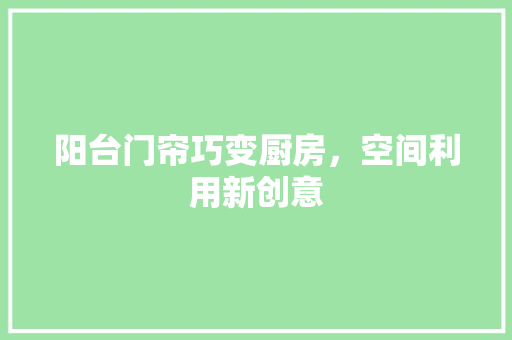 阳台门帘巧变厨房，空间利用新创意 汽车维修