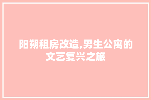 阳朔租房改造,男生公寓的文艺复兴之旅
