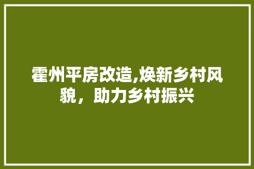 霍州平房改造,焕新乡村风貌，助力乡村振兴 厨房维修