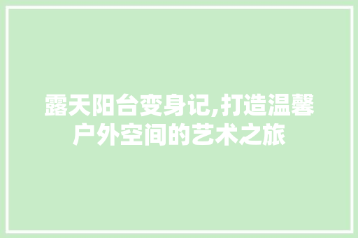 露天阳台变身记,打造温馨户外空间的艺术之旅 综合便民