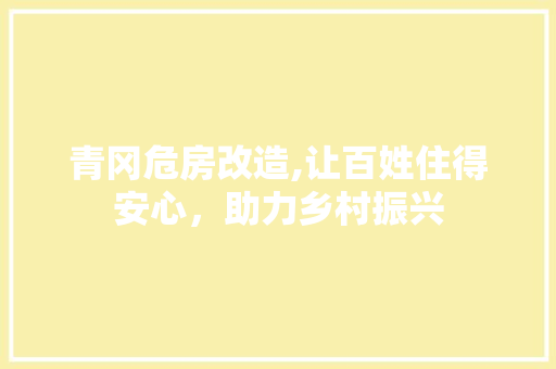 青冈危房改造,让百姓住得安心，助力乡村振兴 家电维修