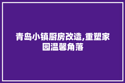 青岛小镇厨房改造,重塑家园温馨角落 汽车维修