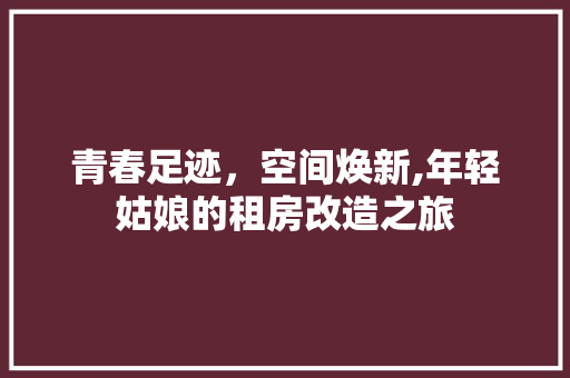 青春足迹，空间焕新,年轻姑娘的租房改造之旅 厨房维修