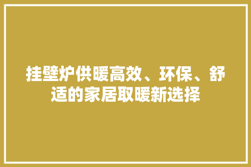 挂壁炉供暖高效、环保、舒适的家居取暖新选择 墙体维修