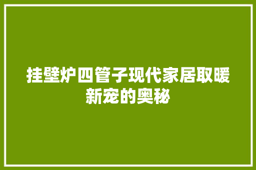 挂壁炉四管子现代家居取暖新宠的奥秘 墙体维修