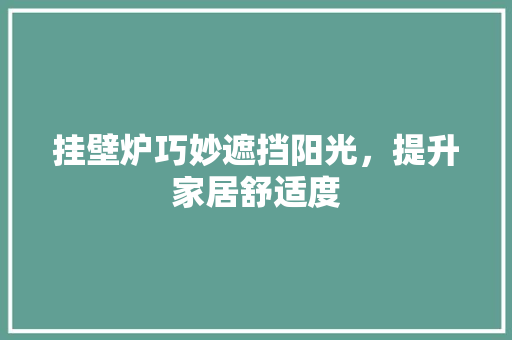 挂壁炉巧妙遮挡阳光，提升家居舒适度 家电维修