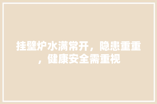 挂壁炉水满常开，隐患重重，健康安全需重视 家电维修