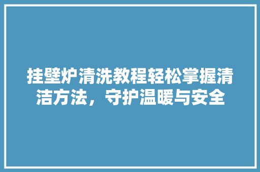 挂壁炉清洗教程轻松掌握清洁方法，守护温暖与安全 汽车维修