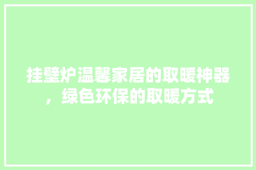 挂壁炉温馨家居的取暖神器，绿色环保的取暖方式 综合便民