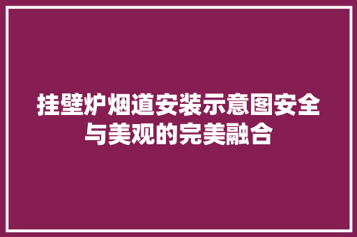 挂壁炉烟道安装示意图安全与美观的完美融合 汽车维修