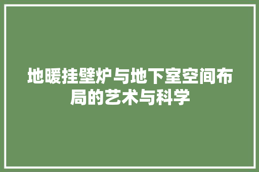 地暖挂壁炉与地下室空间布局的艺术与科学