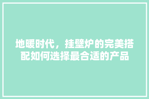地暖时代，挂壁炉的完美搭配如何选择最合适的产品 厨房维修