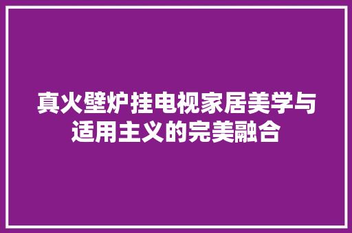 真火壁炉挂电视家居美学与适用主义的完美融合