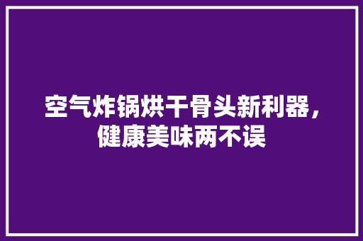 空气炸锅烘干骨头新利器，健康美味两不误