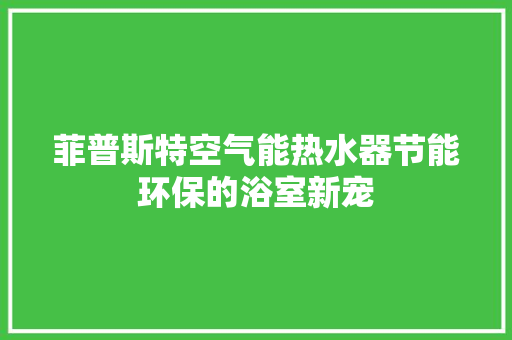 菲普斯特空气能热水器节能环保的浴室新宠