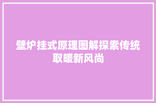 壁炉挂式原理图解探索传统取暖新风尚