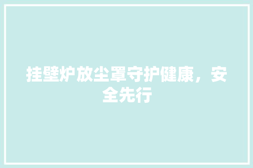 挂壁炉放尘罩守护健康，安全先行