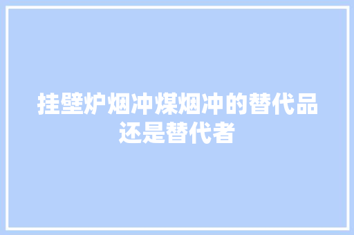 挂壁炉烟冲煤烟冲的替代品还是替代者