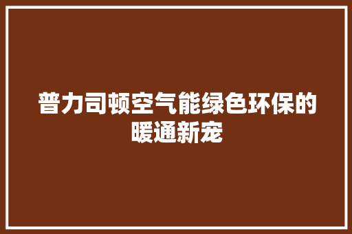普力司顿空气能绿色环保的暖通新宠
