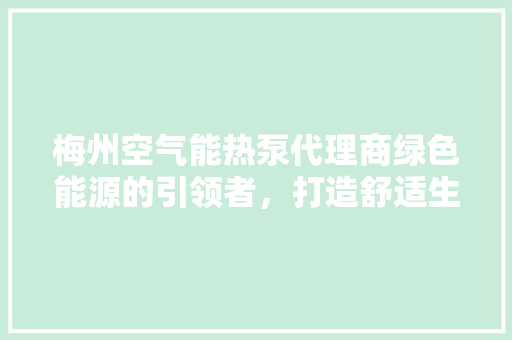 梅州空气能热泵代理商绿色能源的引领者，打造舒适生活新篇章