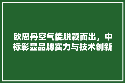 欧思丹空气能脱颖而出，中标彰显品牌实力与技术创新