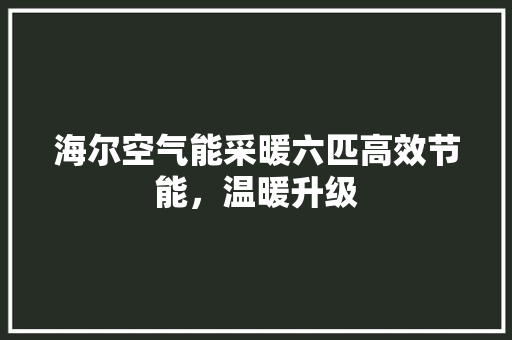 海尔空气能采暖六匹高效节能，温暖升级
