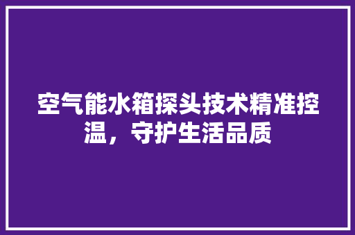 空气能水箱探头技术精准控温，守护生活品质