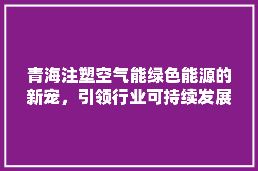 青海注塑空气能绿色能源的新宠，引领行业可持续发展