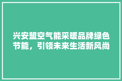 兴安盟空气能采暖品牌绿色节能，引领未来生活新风尚