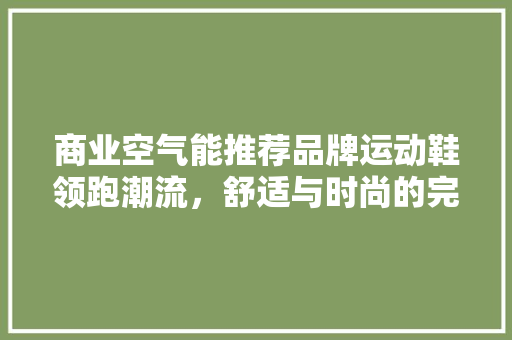 商业空气能推荐品牌运动鞋领跑潮流，舒适与时尚的完美结合