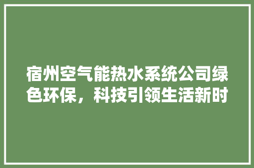 宿州空气能热水系统公司绿色环保，科技引领生活新时尚