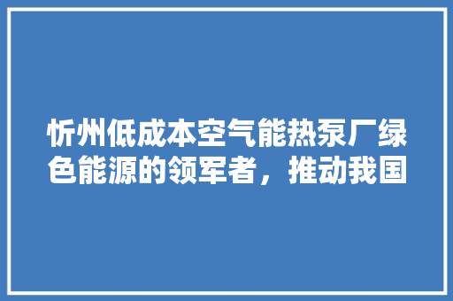 忻州低成本空气能热泵厂绿色能源的领军者，推动我国节能减排事业
