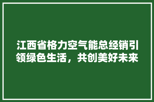 江西省格力空气能总经销引领绿色生活，共创美好未来