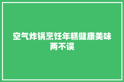 空气炸锅烹饪年糕健康美味两不误