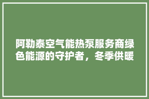 阿勒泰空气能热泵服务商绿色能源的守护者，冬季供暖的温暖使者