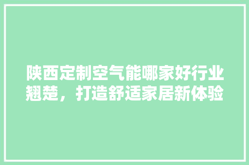 陕西定制空气能哪家好行业翘楚，打造舒适家居新体验